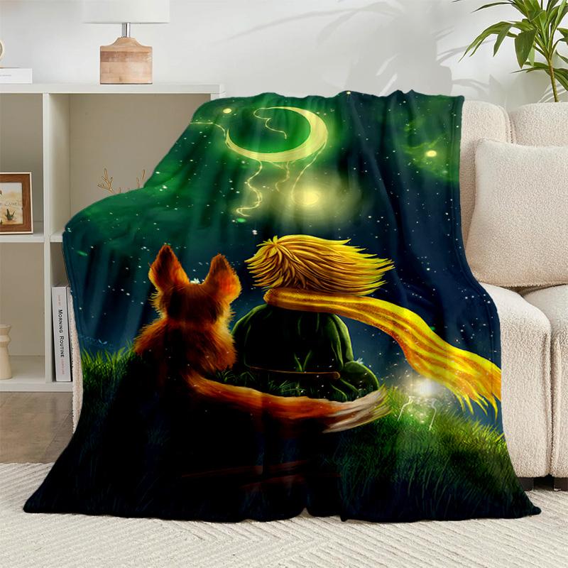 1PC prince In The Stars Flannel Blanket Gift, Suitable for Both Men And Women, Soft Ideal for Beds And Sofa, Birthday Or Christmas Gift