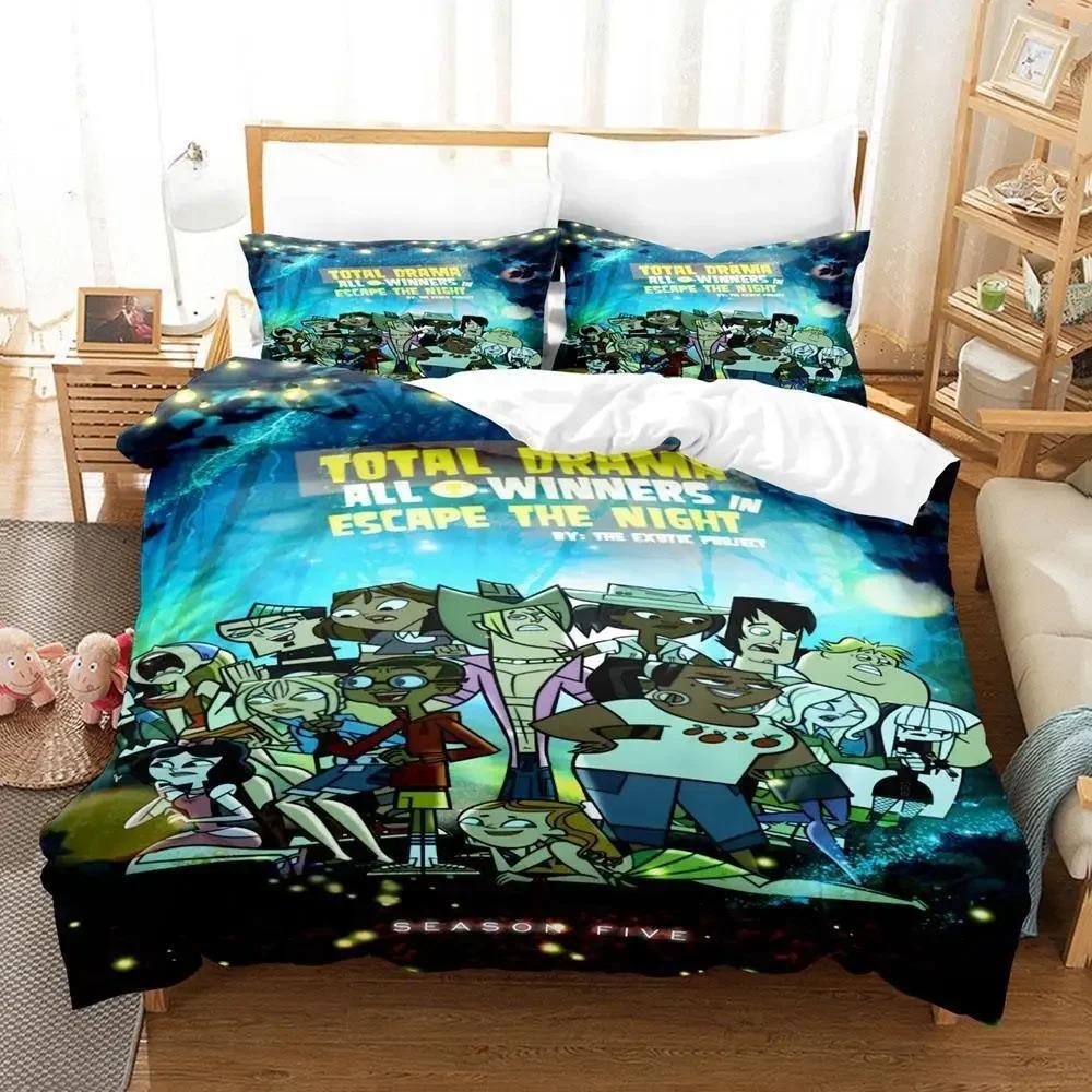 3D Print Total Drama Bedding CollectionDuvet Cover Comforter Bed Collection Quilt Cover PillowcaseKing Queen Twin Size Boys Girls Adultse
