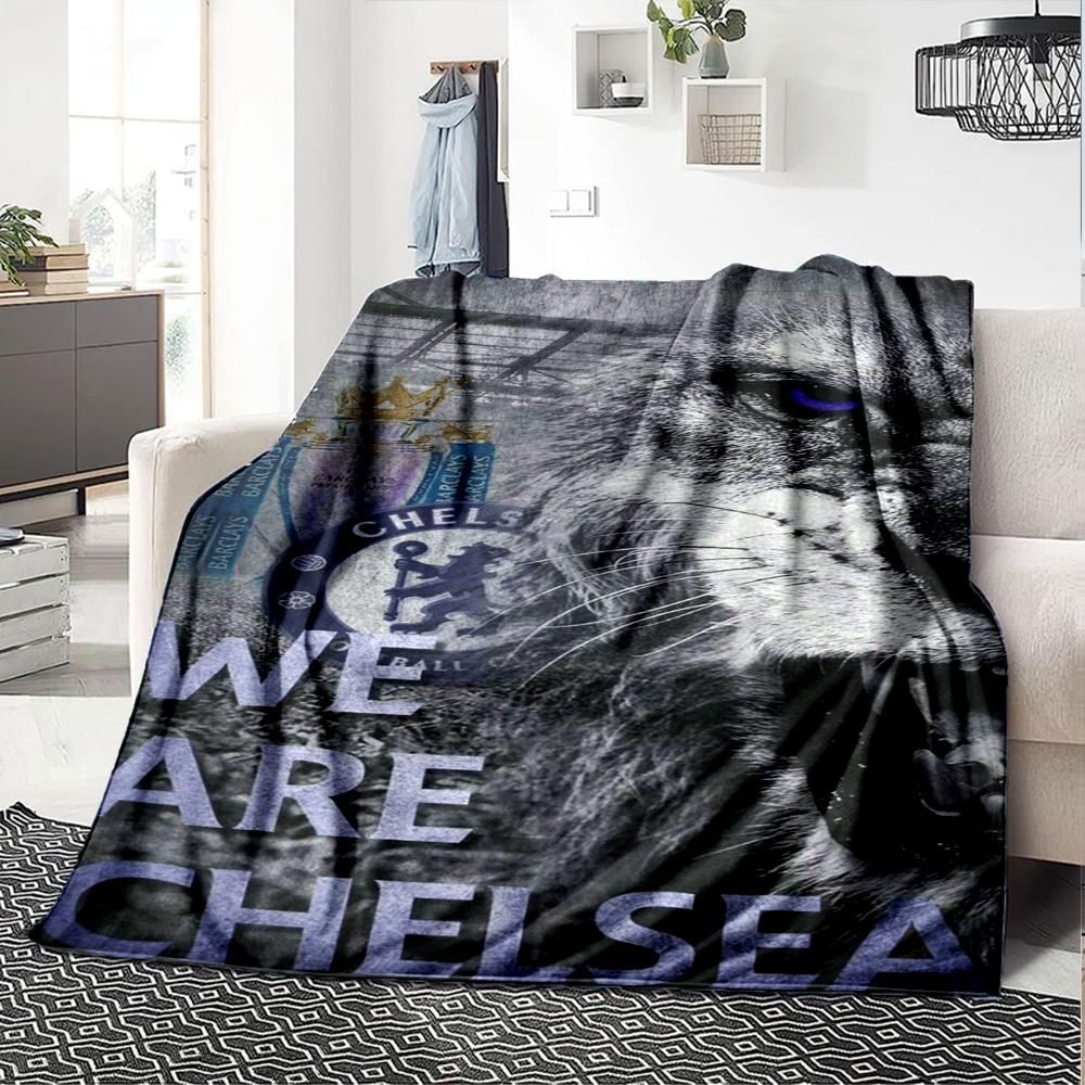 Chelsea Fc Football Player Blanket Soft Warm Cozy Suitable for Office Chair Sofa Bed Four Seasons Multipurpose Modern