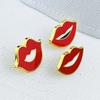 Mouth Shaped Lapel Pin Handmade Jackets Bag Backpack Badge Accessory Clothing Accessories for Elegant Women and Girls