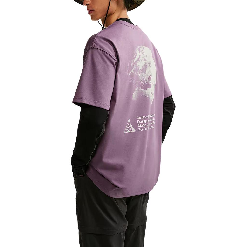 Nike ACG Dri-FIT Однотонная Свободная футболка с круглым вырезом и коротким рукавом Быстросохнущая Мужские Топы IH1289-536