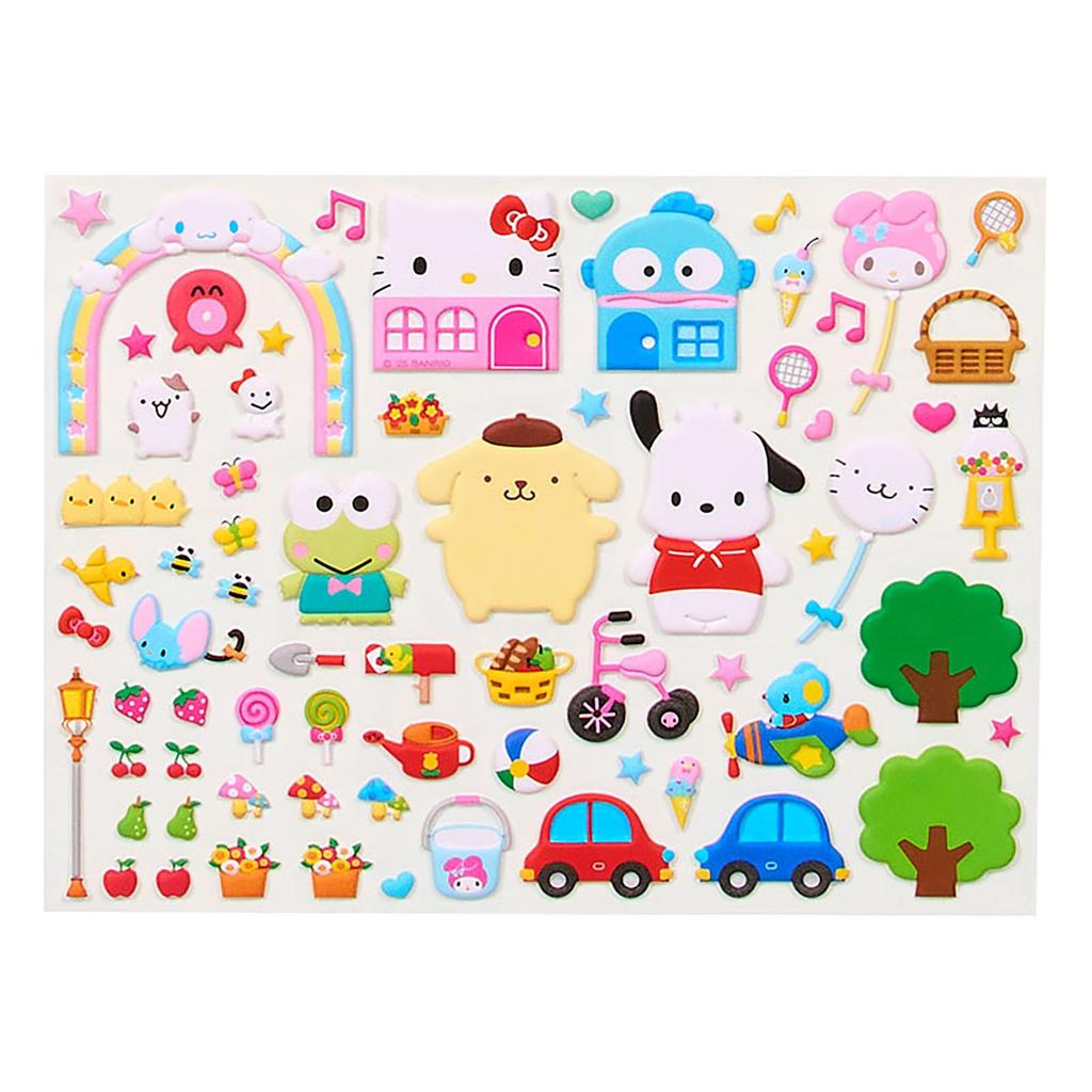 Sanrio Playable Sticker Set Sanrio Characters Paper PVC Toy Children Ages 3 and up Item 155306 - - Backing (PP coated), Stickers - - - - No.