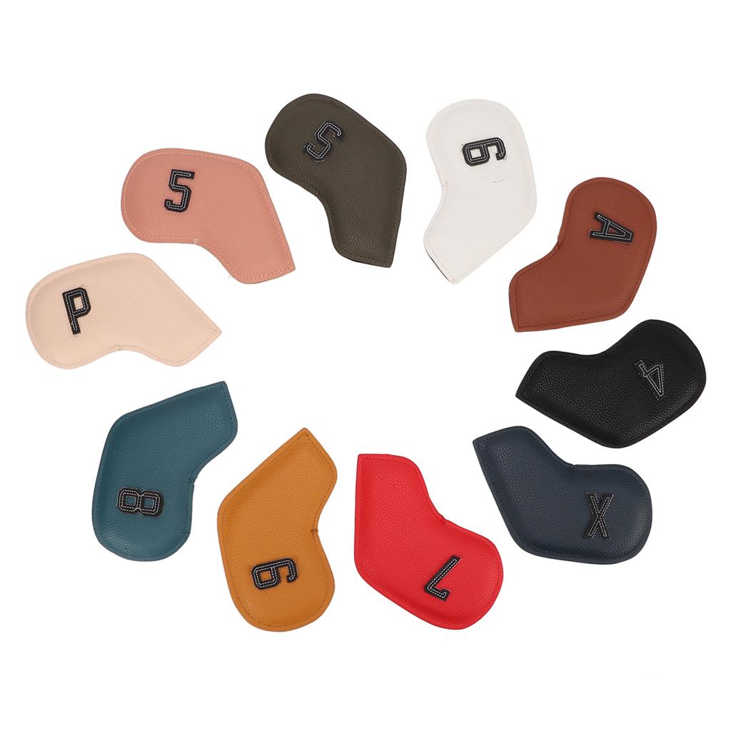 10 шт. чехол для клюшки для гольфа, водонепроницаемый чехол для клюшки для гольфа с цифрами из искусственной кожи для занятий спортом на открытом воздухе