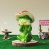 Desktop Ornament Resin Frog Statue Cute Creative Animal Sculpture Simulated Waterproof Miniatures Figurine Desk