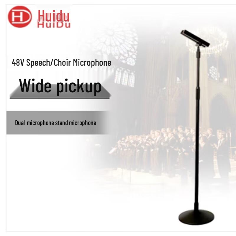 HuiDu HD-S4 Professional Floor-Standing Dual-Tube Microphone