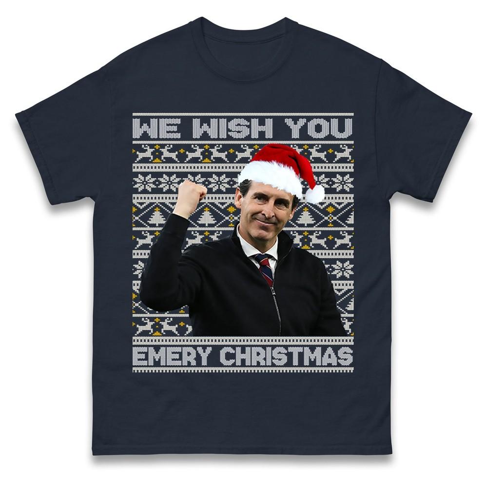 Unai Emery We Wish You Emery Christmas T Shirt Football Fans Xmas Tee Top