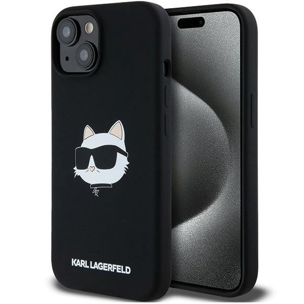 Karl Lagerfeld Klhmp15Mschpplk Iphone15 Plus / 14 Plus 6.7 Czarny/Black Hardcase Silicone Choupette Head Magsafe