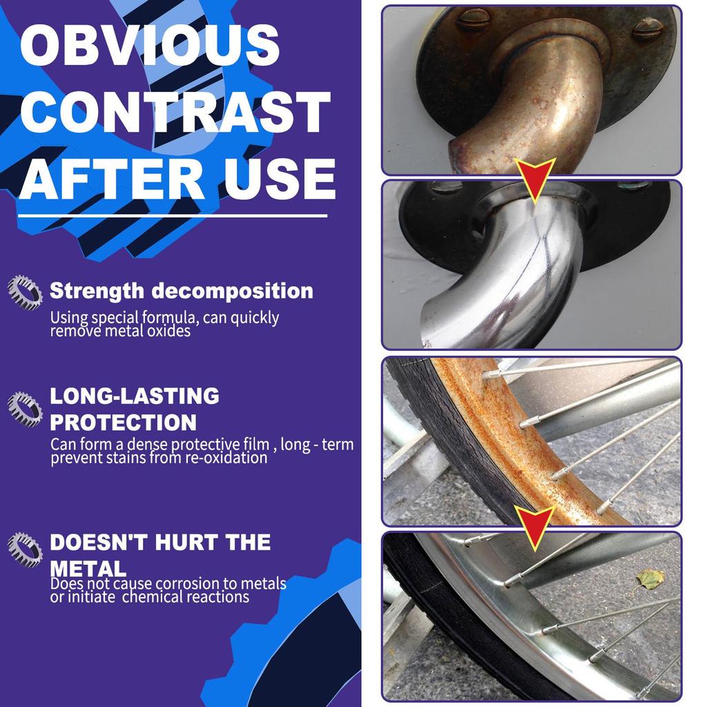 Super Rust Remover Spray Metal Surface Chrome Paint Car Iron Cleaning Efficient Rust Converter Car Anti-rust Spray Accessories 30/50ml