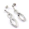 [J9553] - White 'Goddess' Silver Earrings