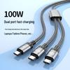 Двухпортовый кабель 5A PD100W для быстрой зарядки планшетов, ноутбуков и телефонов Apple