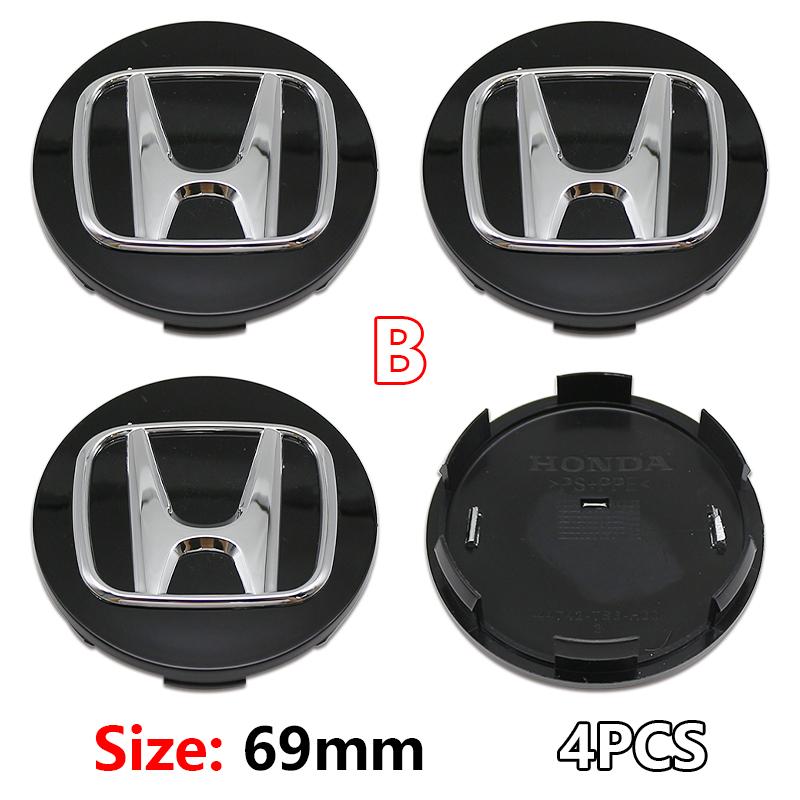 4Pcs ABS Car Wheel Center Hub Center Cap 58mm 69mm Rim Hub Dustproof Cover Emblemem For Honda Accord CRV XRV Civic Odyssey Acces