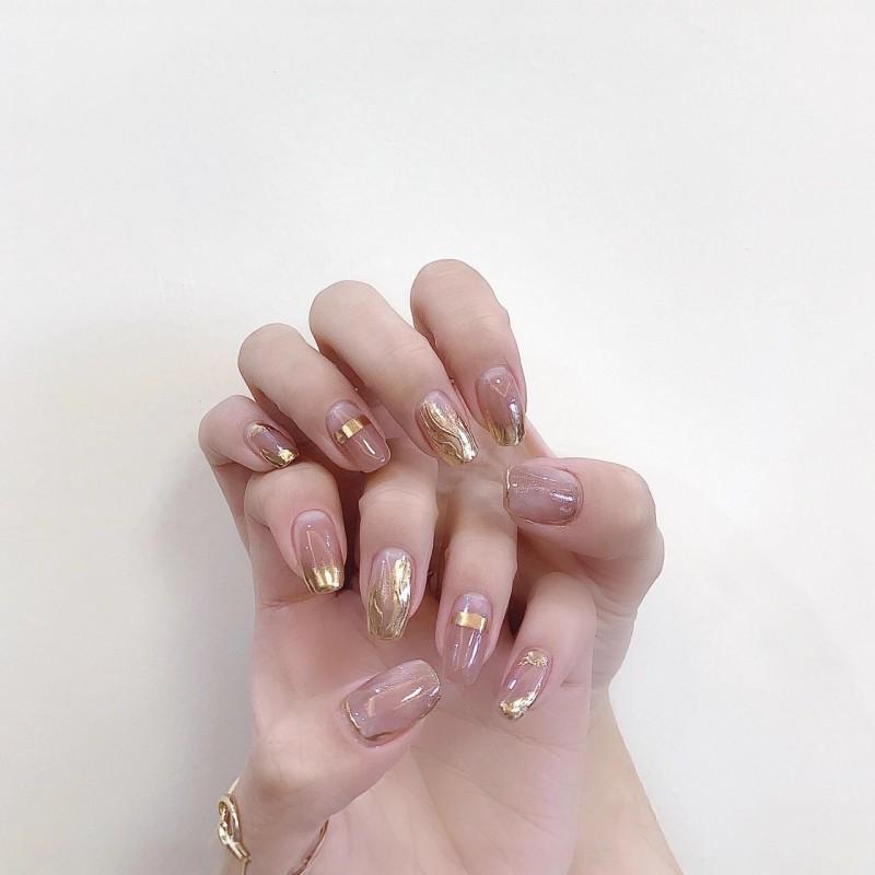 Solid Mirror Nail Powder Metallic Chrome Pigment Press On Nails Bronze Champagne Gold