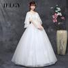 New XXXL Wedding Dress Was Thin and Fat Bride Married with Shoulder-length Dress