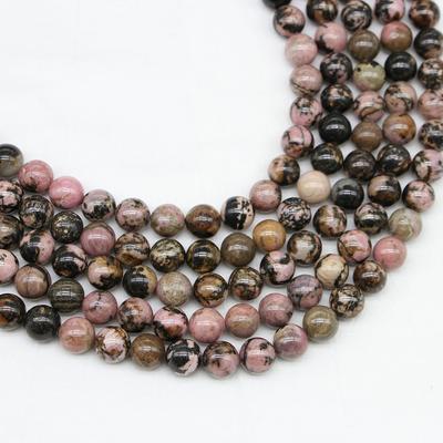 1 нить/лот, черный кружевной родонит из натурального камня, круглые свободные бусины-разделители для изготовления ювелирных изделий, браслет, ожерелье «сделай сам»