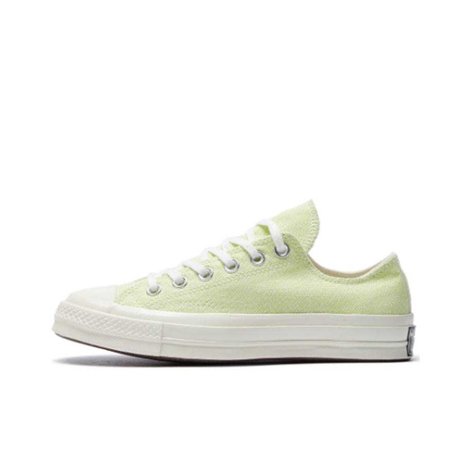 Converse Чак 1970-е Удобные повседневные кеды из парусины с низким верхом Женские кроссовки Белый Зеленый 564131C
