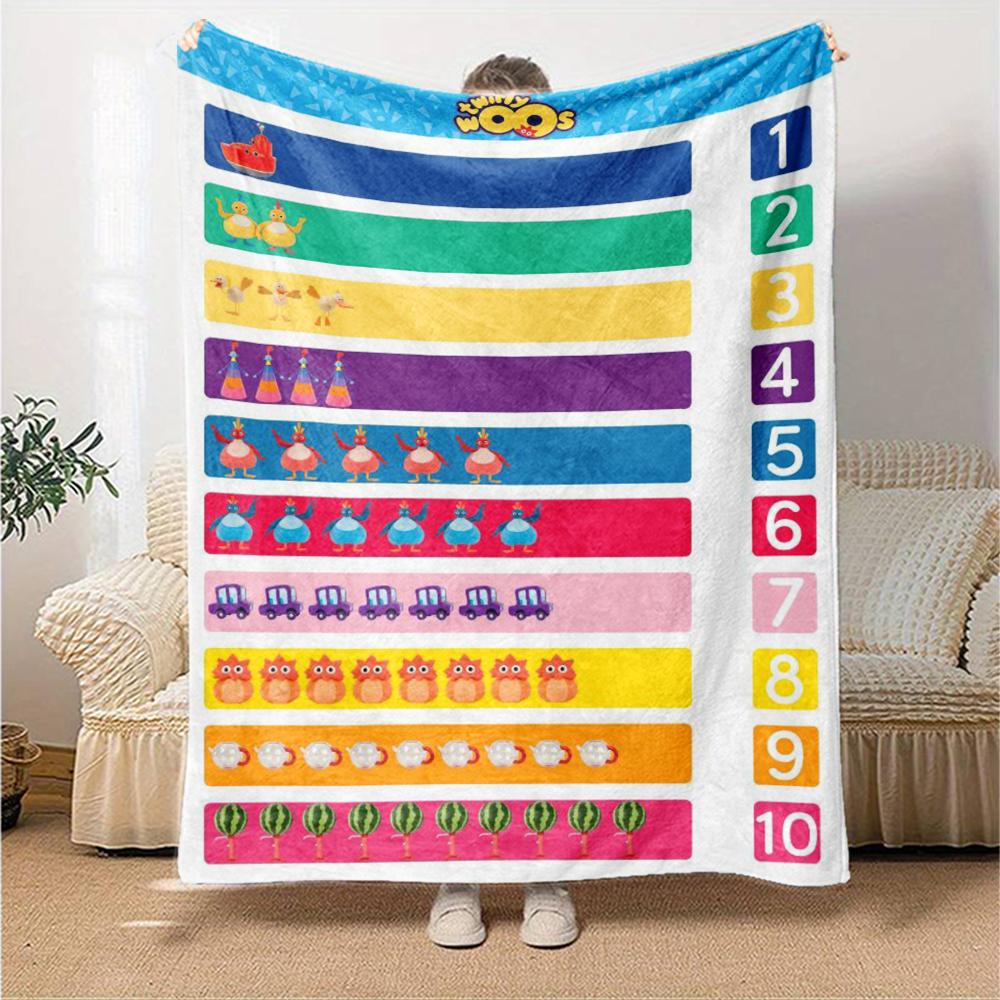 Twirlywoos Theme Printed Blanket - Perfect for Couch, Bed, Travel & Outdoor Use | Machine Washable, Cozy & Durable.