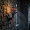 Non-heating Resin Wall Light Medieval Torch Sconce, LED Gothic Castle Decor Lamp, Decorative for Home Bar Realistic Flickering Flame Themed