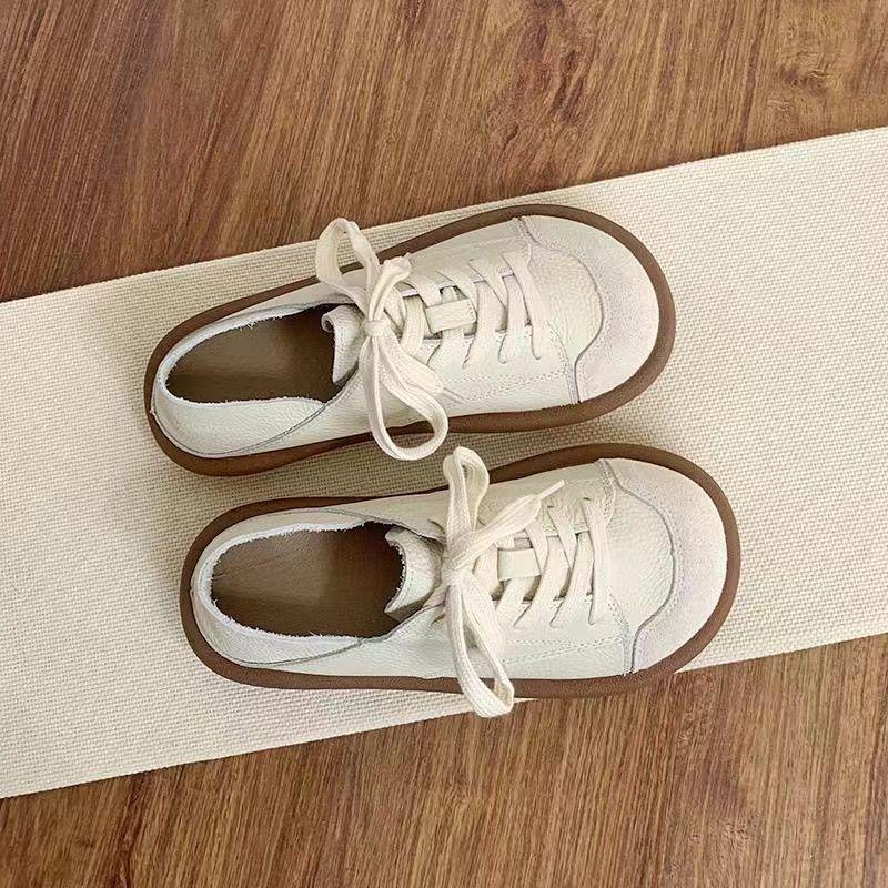 Летняя обувь из вулканизированной кожи для женщин, кроссовки Harajuku Slip On, женские широкие полулоферы со шнуровкой, кроссовки JK Girl Mules, новые