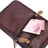 Men's Genuine Leather Waist Pack Bag Double Zipper Cell Mobile Phone Case Coin Purse Pocket Pouch
