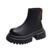 Thick-soled heightening Martin boots women's autumn and winter new British style round head small Chelsea short boots
