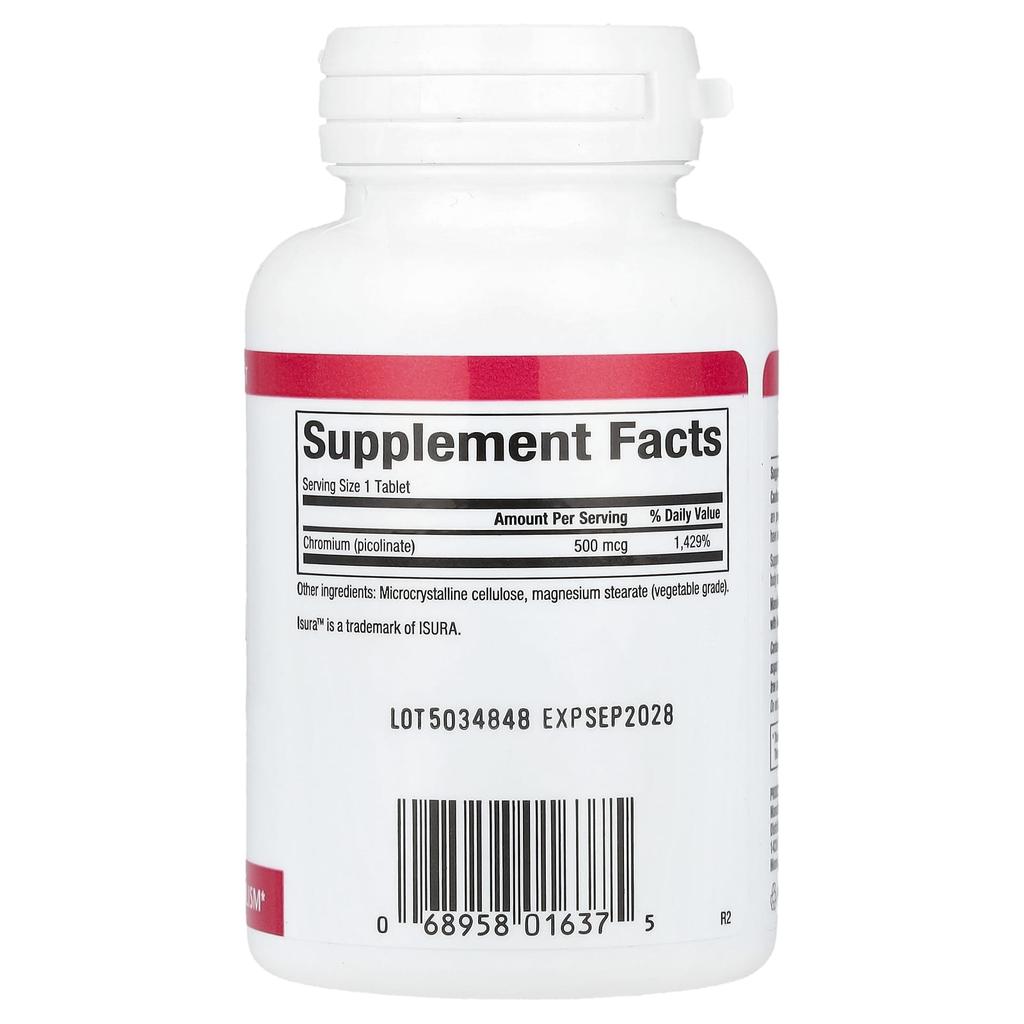 Chromium Picolinate, 500Mcg, 90 Tablets