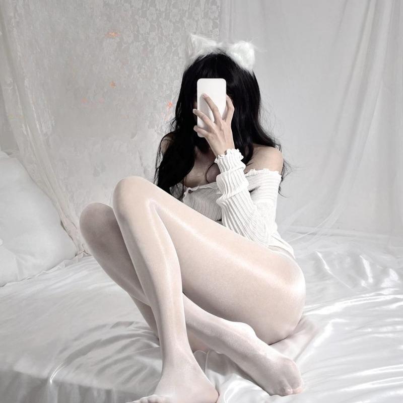 Женские блестящие колготки с высокой талией, сексуальные масляные блестящие высокоэластичные шелковистые чулки, женские прозрачные колготки, нижнее белье, чулочно-носочные изделия