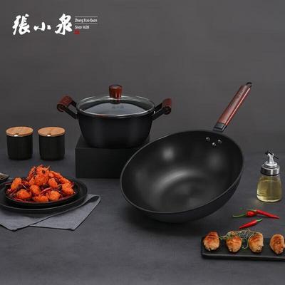 Классический набор из чугунной сковороды-вока и кастрюли Zhang Xiaoquan