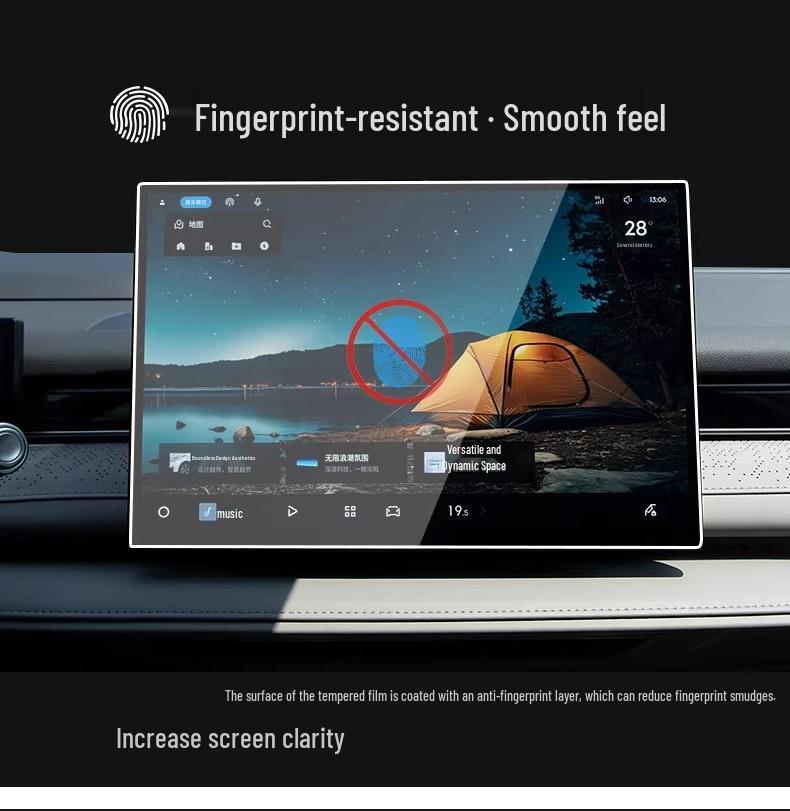 Закаленное защитное стекло для дисплея управления навигацией Geely Galaxy Starry 8.