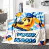 Customizable Sheriff Labrador1 Throw Blanket – Personalized Name, All-Season Cozy Snug Blanket, Machine Washable, Personalized Blanket