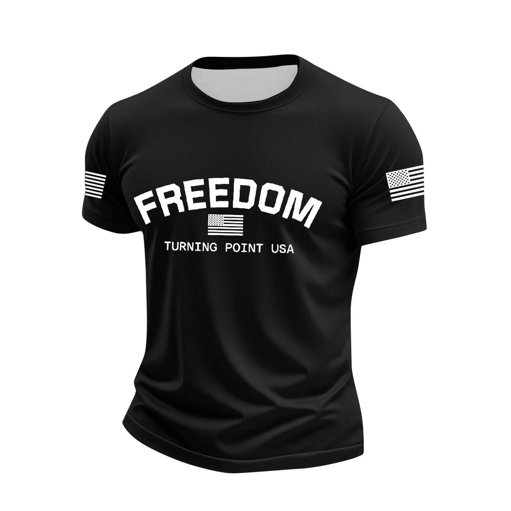 Мужская футболка с коротким рукавом с принтом Мужская свободная повседневная футболка с коротким рукавом