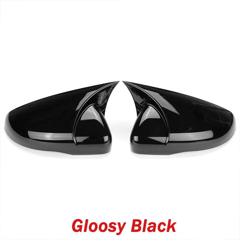 Крышка бокового зеркала с рифмованным рогом, колпачки для зеркал заднего вида, глянцевый черный карбон, подходит для автомобиля VW Golf MK6 GTI 2009-2013