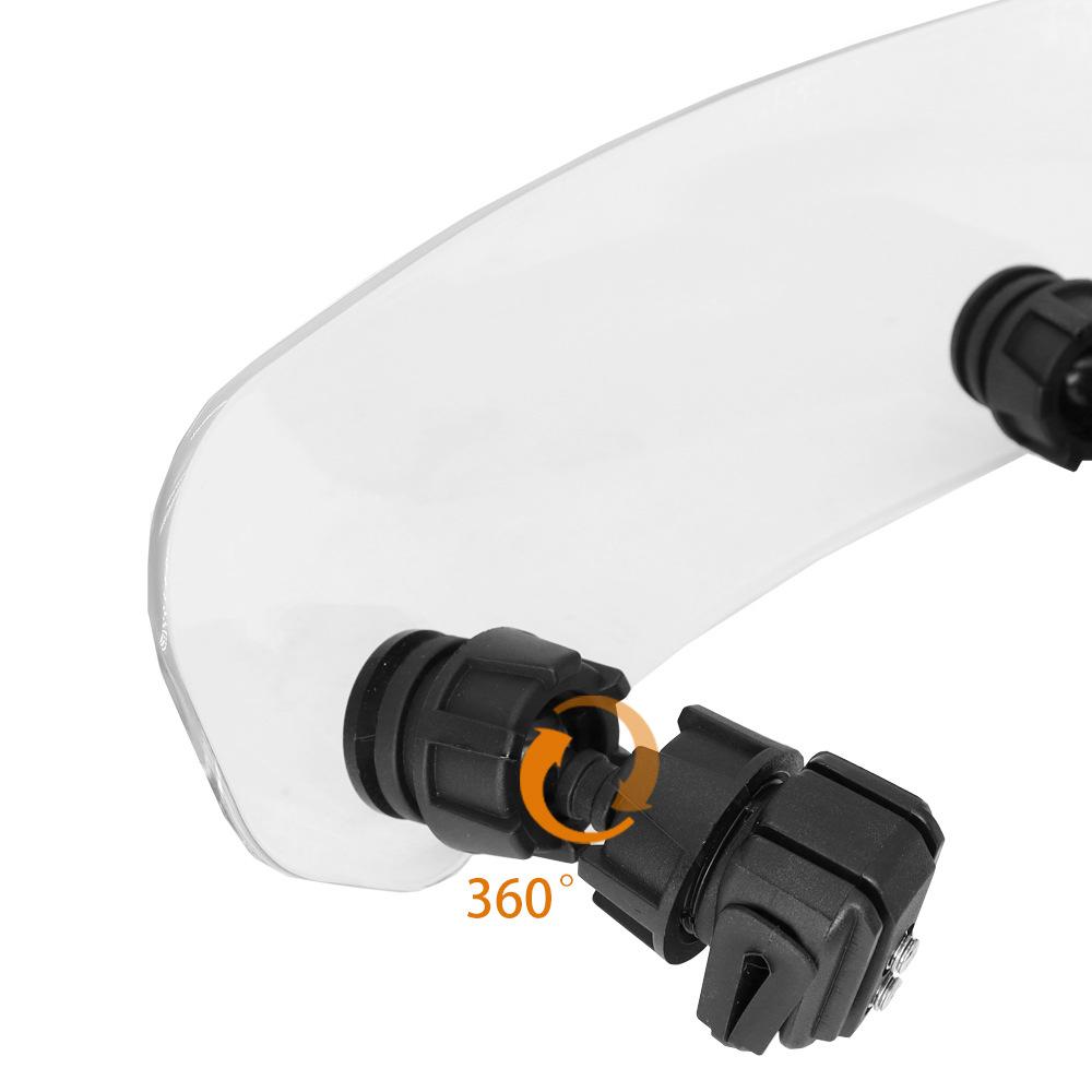 Motorcycle Windshield Extension Universal Adjustable Airflow Windscreen Extender Fits All Motobikes (Transparent)