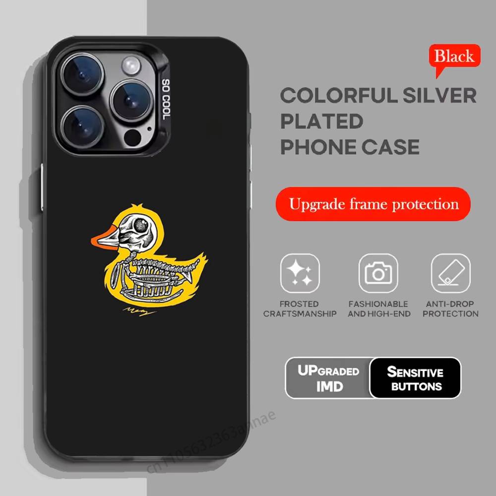 Желтая Утка Чехол для телефона для iPhone 17 11 12 Pro Max Plus Mini Air SE 16e 14 15 16 13 Мягкий корпус