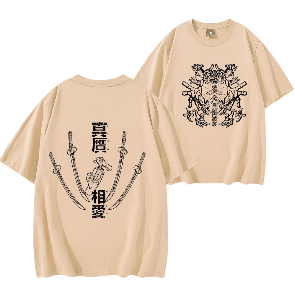 Футболка Anime Domain Expansion для мужчин и женщин, с коротким рукавом, в стиле стритвеар, хип-хоп, одежда в стиле Y2K, унисекс, аниме-футболка для мужчин, повседневная футболка.