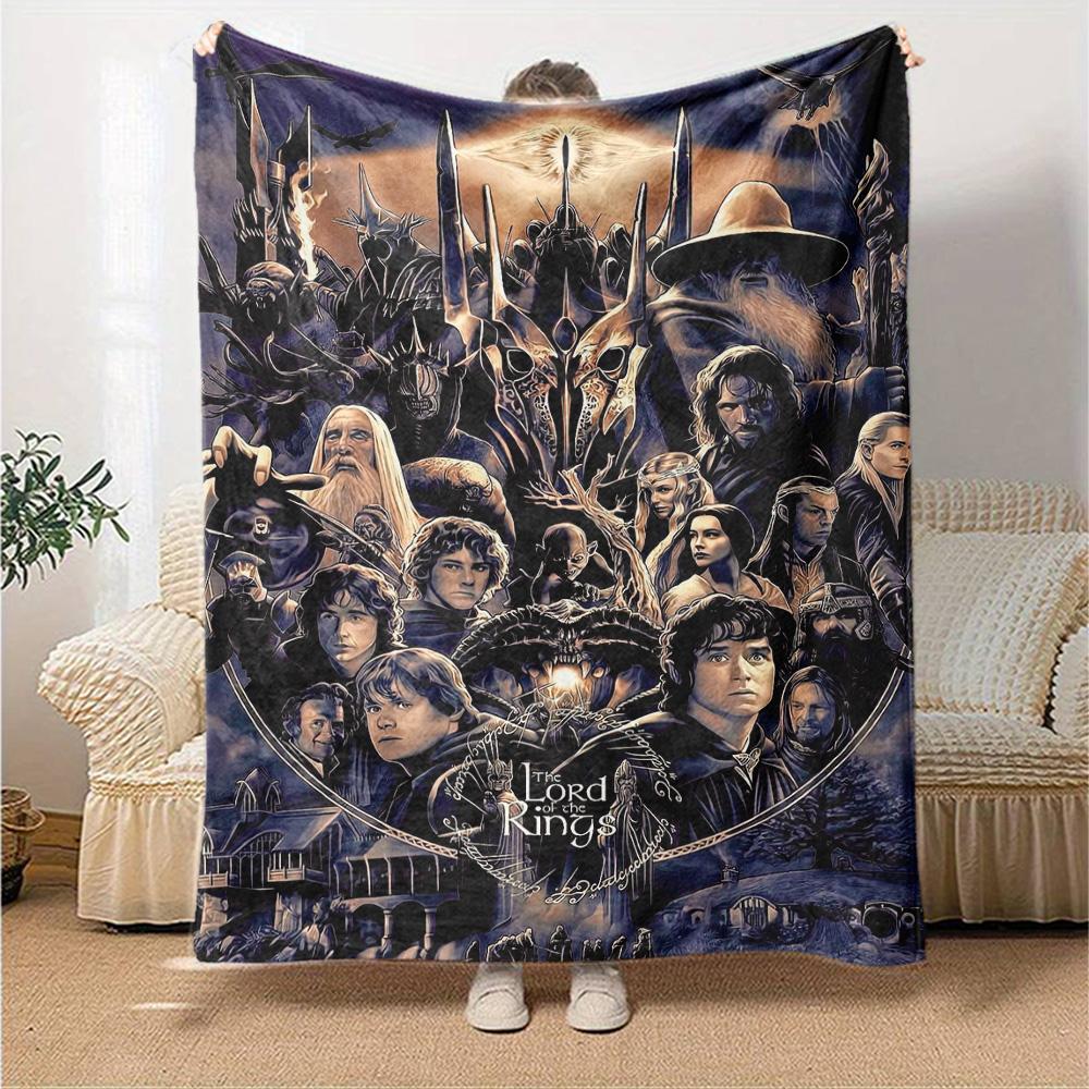 Lord Rings Blanket Durable Comfort Perfect for Livingroom Office Chair Couch Four Seasons Multipurpose Modern