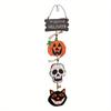 1PC New Halloween Decorations New Wooden Door Hanging Pumpkin Ghost Hanging Creative Hanging Ornaments