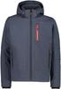 CMP Men's Softshell Jacket with Detachable Hood (3A01787N) Titanium/anthracite