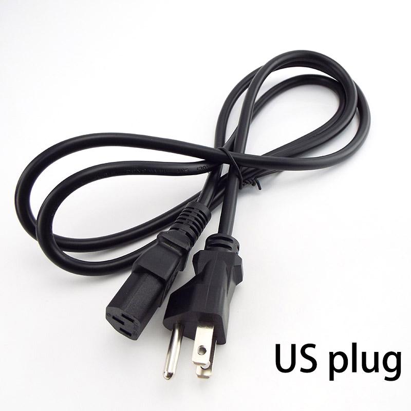 1.5m EU IEC C13 Computer AC Power Supply Cable Copper Wire Connector Printer Monitor PC Extension Cord