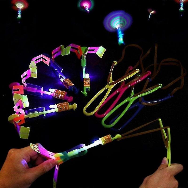 10 Pieces Magical Led Lights Arrow Rocket Helicopter Flying Toy
