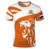 King's Day Fashion Men's T Shirts Netherlands Flag Graphic O Neck Tops Dutch National Emblem Printed Unisex Short Sleeve Tees