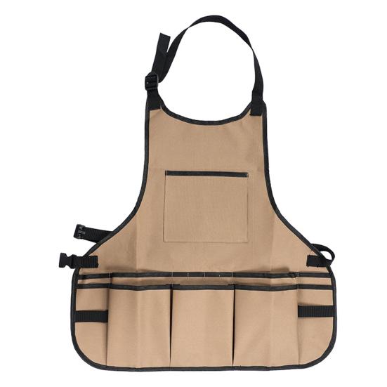 Gardening Tool Apron Heavy-Duty 600D Oxford Cloth Tool Work Aprons 14-Pocket Waterproof Organizer for Landscaping