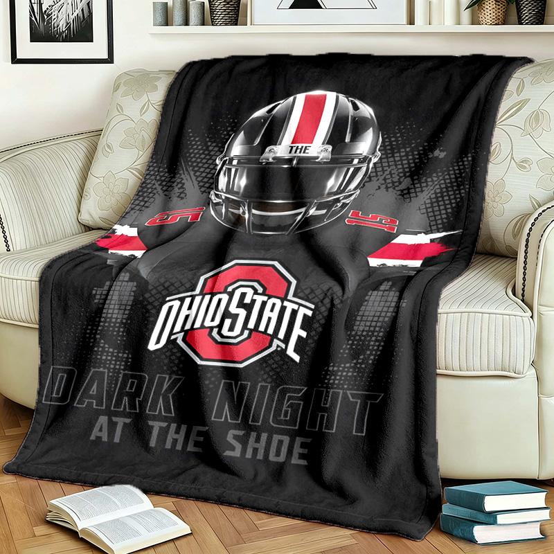 Ohio State Buckeyes Theme Blanket Suitable For Beds Sofas And Camping Perfect For Both Men And Women Comfortable Bedding All Year Round