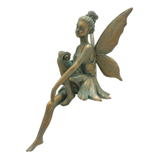 Фигурка Феи цветов Юшэн, расписанная, сидящая, статуэтка феи, садовая скульптура феи для украшения комнатных и уличных кашпо, бонсай