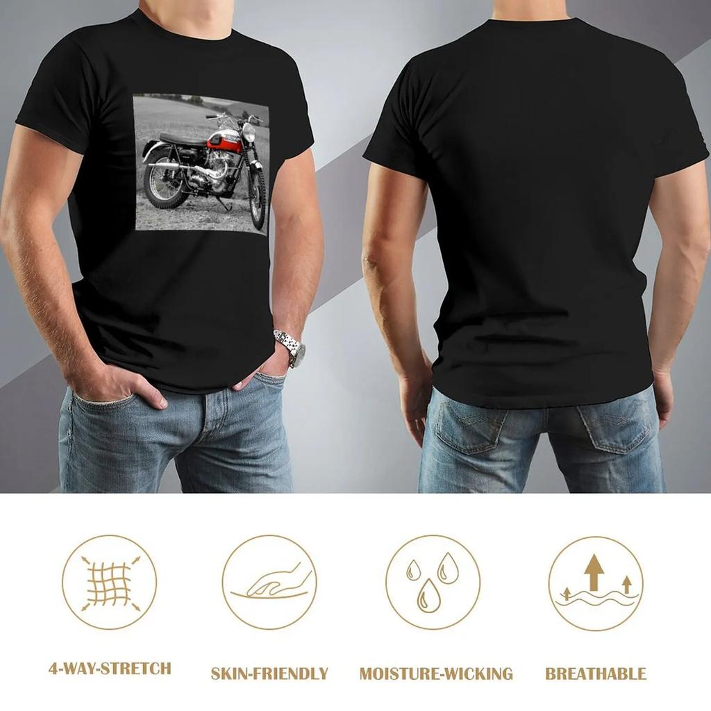 The Trophy Tr6 Classic Motorcycle T-Shirt Vintage Anime Shirt Oversized T Shirt Men T Shirts