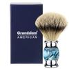Grand Slam Badger Shaving Brush Resin Handle Made for the Best Shave of Your Life Blue, Blue