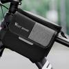 Двусторонняя сумка для велосипеда объемом 2 л, сумка с передней трубкой на велосипедную раму, сумка для мобильного телефона с сенсорным экраном, двойная молния