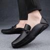 Leather Loafers Shoes Men Business Office 2025 New Slip On Shoes Luxury Flats Comfort Walk Sneakers Korean Version Casual Shoes