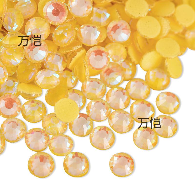 Серия Yellow Glass Hot Drill, Термоплавкий клей для нижней части кристалла, имитация австрийского горячего сверла, украшение для одежды своими руками из стразов