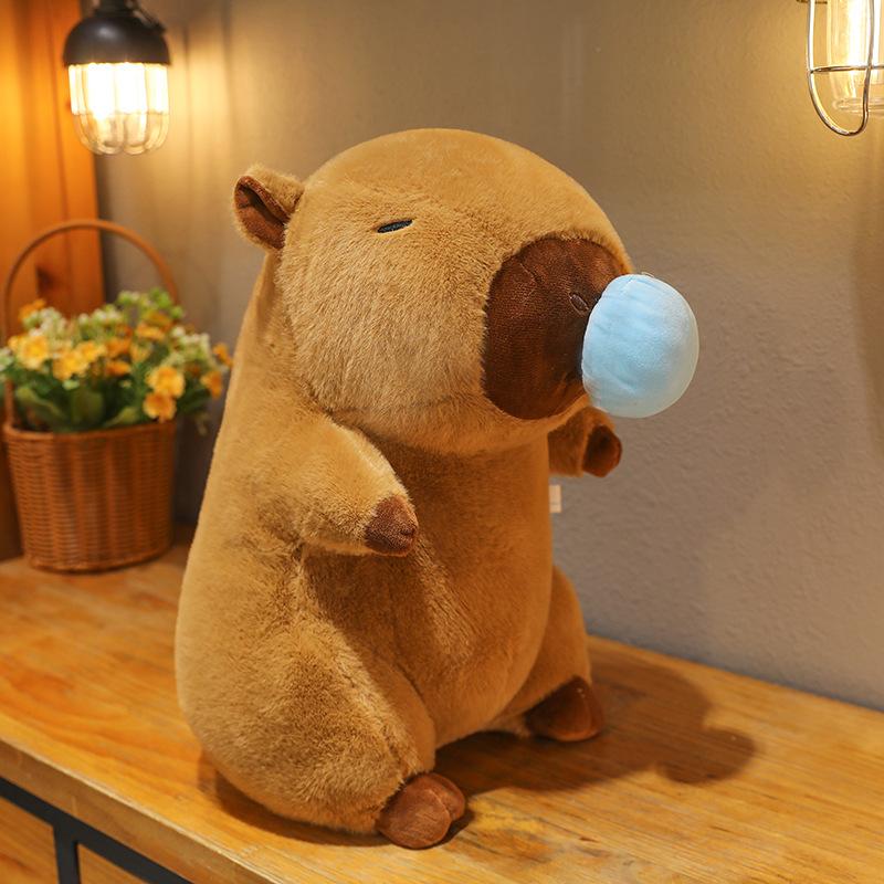 Big Funny Cartoon Snot Bubble Capybara Plush Toy Giant Soft Capybara Doll Ugly Cute Birthday Gift Exhibition Hall Deco 35inch