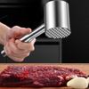 Молоток-тендерайзер для мяса из нержавеющей стали, прочный кухонный инструмент для размягчения говядины, курицы, свинины и стейков, идеально подходит для приготовления